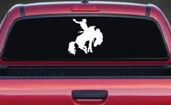 Rodeo Bucking Bronco Cowboy Western Farm Ranch Car or Truck Window Decal Sticker