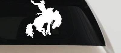 Bucking Bronco Cowboy Decal for Car Truck Window Western Ranch Sticker