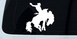 Rodeo Bucking Bronco Cowboy Western Farm Ranch Car or Truck Window Decal Sticker