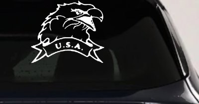 Eagle USA Banner Military Car Truck Decal Vinyl Sticker Window Graphic