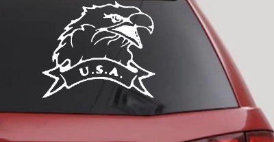 Eagle USA Banner Military Car Truck Decal Vinyl Sticker Window Graphic