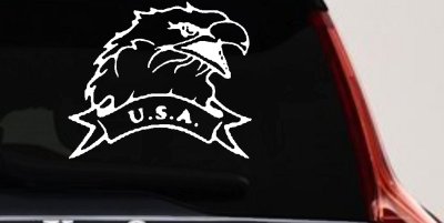 Eagle USA Banner Military Car Truck Decal Vinyl Sticker Window Graphic