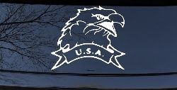 Eagle with USA Banner Military Car or Truck Window Decal Sticker