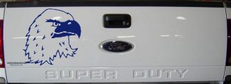 Eagle Head Car or Truck Window Decal Sticker (Navy)