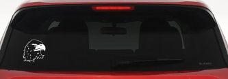 Eagle Head Car or Truck Window Decal Sticker (White)
