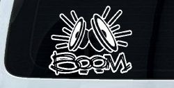 Boom Subwoofer Speakers Car or Truck Window Decal Sticker