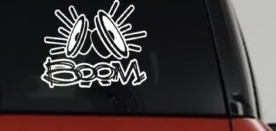 Boom Subwoofer Car Truck Decal Sticker Vinyl Audio Speaker Window