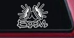 Boom Subwoofer Speakers Car or Truck Window Decal Sticker