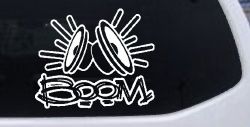 Boom Subwoofer Speakers Car or Truck Window Decal Sticker