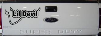 Lil Devil Car or Truck Window Decal Sticker (Black)