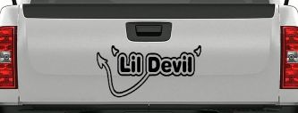 Lil Devil Car or Truck Window Decal Sticker (Black)