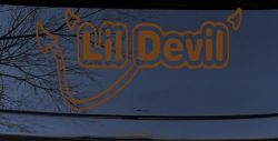 Lil Devil Car or Truck Window Decal Sticker (Copper)