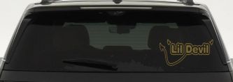 Lil Devil Car or Truck Window Decal Sticker (Gold)