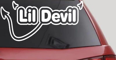 Lil Devil Decal Sticker for Car Truck Window Auto Vinyl Fun Accessory