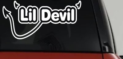 Lil Devil Decal Sticker for Car Truck Window Auto Vinyl Fun Accessory