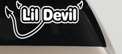 Lil Devil Decal Sticker for Car Truck Window Auto Vinyl Fun Accessory