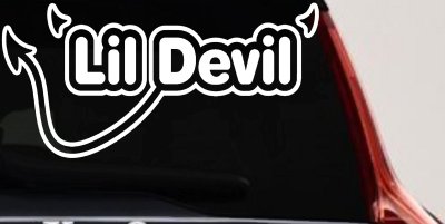 Lil Devil Decal Sticker for Car Truck Window Auto Vinyl Fun Accessory