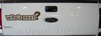 Whos Next Car Truck Window Vinyl Decal Sticker - Auto Graphic (Brown)