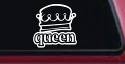 Queen with Crown Car or Truck Window Decal Sticker
