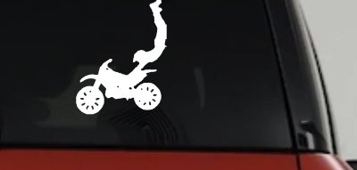 Dirtbike Motorcycle Trick Decal Sticker for Car Truck Window Vinyl