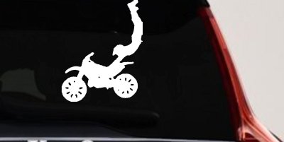 Dirtbike Motorcycle Trick Decal Sticker for Car Truck Window Vinyl