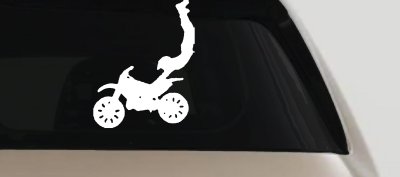 Dirtbike Motorcycle Trick Decal Sticker for Car Truck Window Vinyl