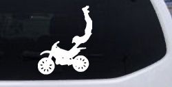 Dirtbike Motorcycle Trick Car or Truck Window Decal Sticker