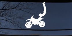 Dirtbike Motorcycle Trick Car or Truck Window Decal Sticker