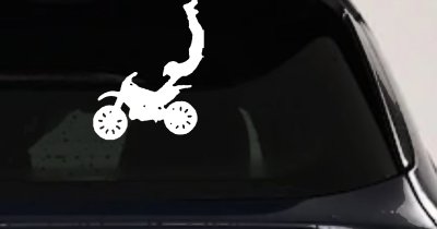 Dirtbike Motorcycle Trick Decal Sticker for Car Truck Window Vinyl