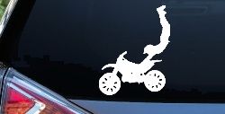 Dirtbike Motorcycle Trick Car or Truck Window Decal Sticker