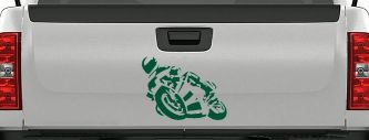 Street Bike Motorcycle Racing Car or Truck Window Decal Sticker (Dark Green)