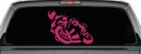 Street Bike Motorcycle Racing Car or Truck Window Decal Sticker (Hot Pink)