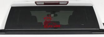 Pee on Ex Wife Car or Truck Window Decal Sticker (Red)