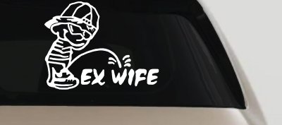 Funny Peeing Man Ex Wife Car Decal Vinyl Sticker Truck Window Humor