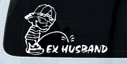 Pee on Ex Husband Car or Truck Window Decal Sticker