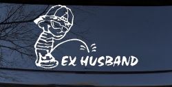 Pee on Ex Husband Car or Truck Window Decal Sticker