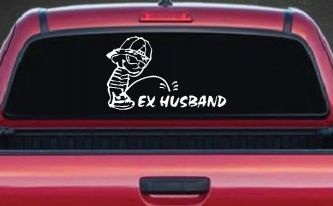 Pee on Ex Husband Car or Truck Window Decal Sticker