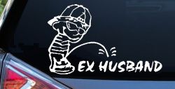 Pee on Ex Husband Car or Truck Window Decal Sticker