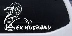 Pee on Ex Husband Car or Truck Window Decal Sticker