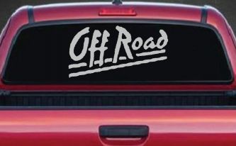 Off Road Car or Truck Window Decal Sticker (Light Gray)