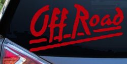 Off Road Truck Car Window Decal Vinyl Sticker Adventure Ready (Red)