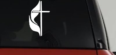 Methodist Cross Christian Car Truck Window Vinyl Decal Sticker Faith