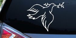 Open Dove Christian Car or Truck Window Decal Sticker