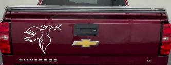 Open Dove Christian Car or Truck Window Decal Sticker (White)