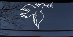 Open Dove Christian Car or Truck Window Decal Sticker