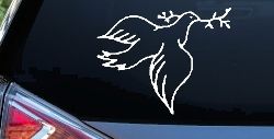 Open Dove Christian Car or Truck Window Decal Sticker