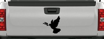 Christian Dove Vinyl Decal Car Truck Window Sticker (Black)