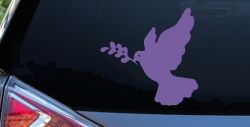Dove Christian Car or Truck Window Decal Sticker (Purple)