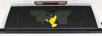 Dove Christian Car or Truck Window Decal Sticker (Yellow)