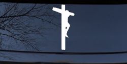 Jesus on Cross Christian Car or Truck Window Decal Sticker